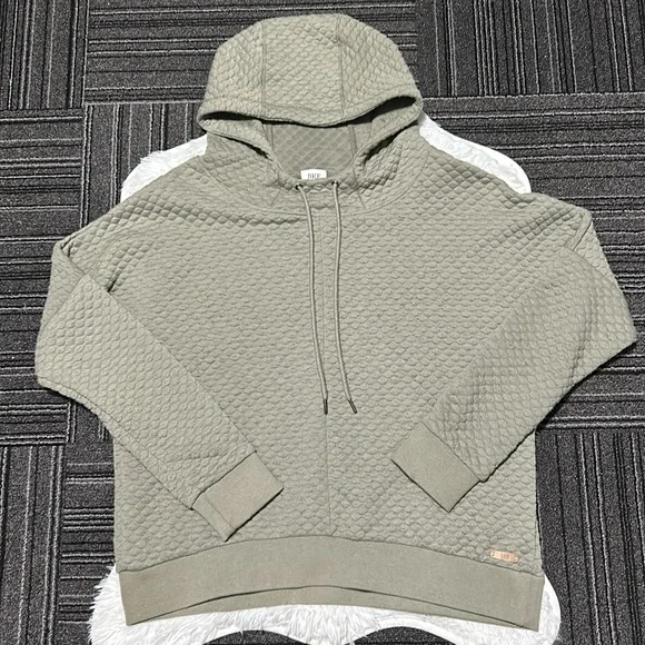 BKE Buckle Women’s Olive Green Quilted Pullover Hoodie Size Medium - Picture 5 of 16